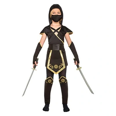Imagen de My Other Me 204893 Disfraz de ninja para niña, color negro, 10 12 años (204893)