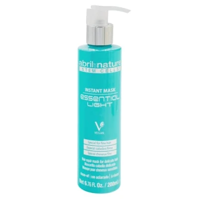 Imagen de abril et nature Mascarilla Profesional de Peluquería Essential Light Cabellos Finos, Delicados y/o Cubiertos Oxigena y Rejuvenece No Apelmaza Efecto Volumen Pelo 200 ml