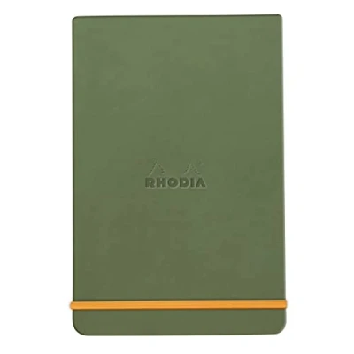 Imagen de Clairefontaine ES RHODIA 194354C Cuaderno rígido Sage Webnotepad A6 Rayado 192 páginas desmontables Papel Ivory 90 g/m Marcapáginas, cierre elástico Cubierta de piel sintética