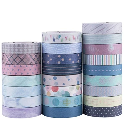 Imagen de Yubbaex Washi Tape Set Cinta adhesiva Decorativa Glitter Adhesivo de para DIY Crafts Scrapbooking 24 Rollos