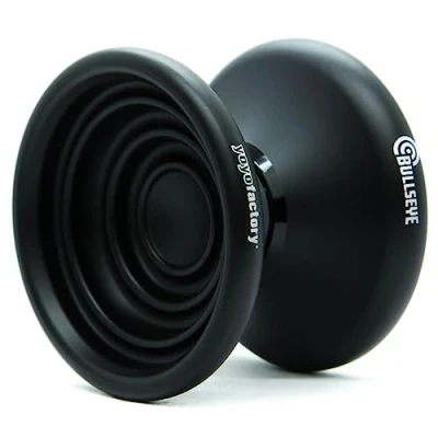Imagen de YoyoFactory Bullseye Yo Negro (Trucos de DNA, Yoyo Metal, Cuerda, rodamiento Bolas e Instrucciones Incluidas)