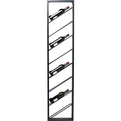Imagen de KARE Design Estante Colgante para Vino Bistro Uno, Botellas, Vino, Almacenamiento de Botellas Negro, 160x36x6 cm