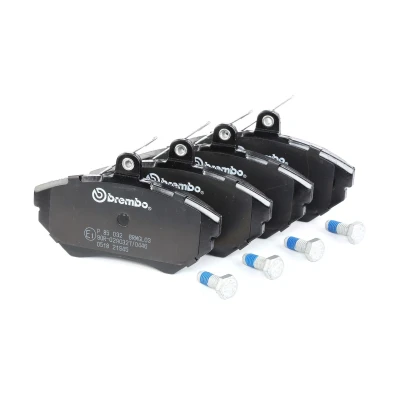 Imagen de BREMBO P 85 032 Juego de pastillas freno excl. contacto avisador desgaste con tornillos pinza sin accesorios VOLKSWAGEN: Golf 3 Cabrio
