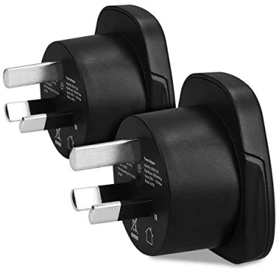 Imagen de kwmobile 2x adaptadores de viaje para Australia adaptador corriente tipo I Nueva Zelanda China viajes