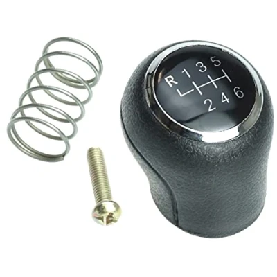 Imagen de Newtown2700 parts Pomo para palanca de cambios compatible con VW T5 T6 Bus Transporter Multivan 6 velocidades, tapa negra
