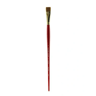 Imagen de Winsor &amp; Newton Sceptre Gold II Pincel Plano con Mango Largo, Rojo, Nr. 18 17,5 mm