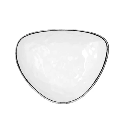Imagen de Quid Select Filo Plato Triangular Melamina 26x21x5,9cm Blanco Y Negro
