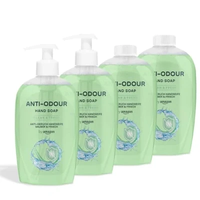 Imagen de by Amazon Jabón de manos antiolores, 4 x 500 ml