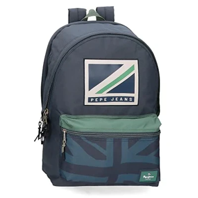 Imagen de Pepe Jeans Tom Mochila para Portátil Doble Compartimento 15,6&quot; Azul 31x44x15 cms Poliéster 23,87L