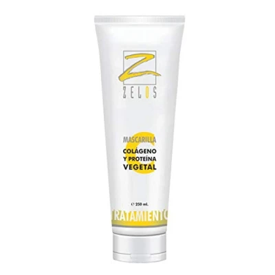 Imagen de Mascarilla Cólageno y Proteína Vegetal 250 ml Para Cabello Fino Hidrata Rellena la Fibra Capilar Zelos