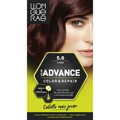 Imagen de Llongueras Color Advance Tinte Pelo Mujer Coloración Permanente Intenso Hasta 5 semanas Tono 5.6 Caoba