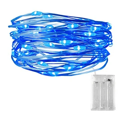 Imagen de Dalugo Guirnalda Luces Pilas, 3m 30 LED de Cadena Micro Azul