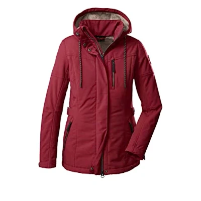 Imagen de G.I.G.A. DX Women&#039;s Chaqueta softshell informal con capucha cremallera GW 26 WMN SFTSHLL JCKT, color rojo oscuro, 36, 38545 000