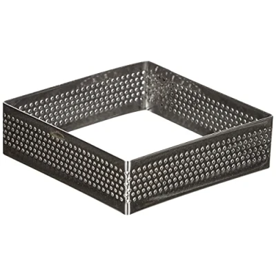 Imagen de Lacor 68557 Molde Aro Cuadro Perforado 7x7x2cm Inox