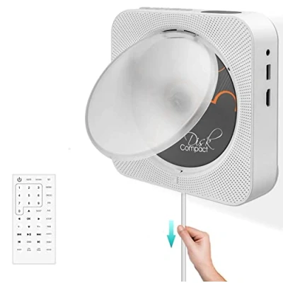 Imagen de Reproductor de CD/DVD portátil con Bluetooth CD montable en la Pared Altavoces Alta fidelidad incorporados para Control Remoto doméstico
