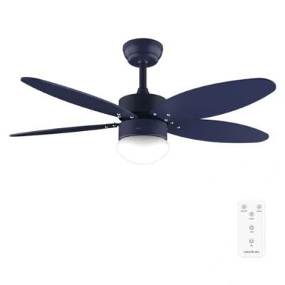 Imagen de Cecotec Ventilador de Techo con luz EnergySilence Aero 4260 Full Purple 40 W motor DC y 42 LED, Mando a distancia, Temporizador, 6 Velocidades 5 Aspas Reversibles