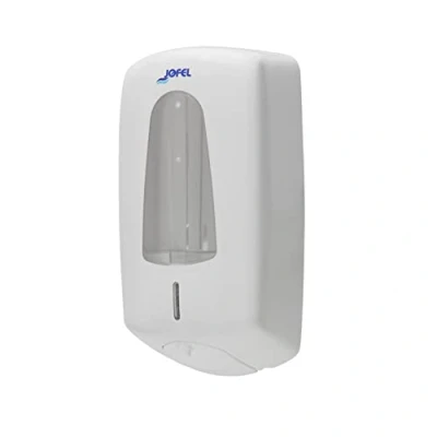 Imagen de Jofel Dosificador de Jabón para Pared Automático Gel, Rellenable con Capacidad 1L, Dispensador Baño, Óptico sin Contacto, Carcasa ABS, Aitana AC76050, Blanco