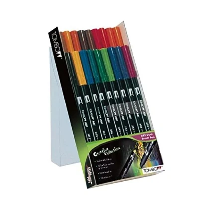 Imagen de Tombow Rotuladores (18 unidades, punta de pincel doble, colores primarios)