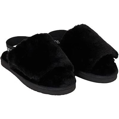 Imagen de Calvin Klein Home Velcro Surfaces YW0YW01158, Pantuflas Mujer, Negro (Black/Bright White), 38 EU