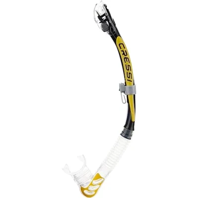 Imagen de Cressi Epsilon SPE Alpha Ultra Dry Snorkel de Silicona Unisex, Amarillo/Negro, Talla única