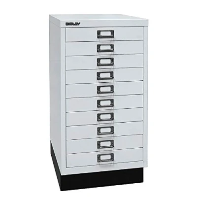 Imagen de Serie 29 MultiDrawer™, con zócalo, DIN A3, 10 cajones, gris luminoso.