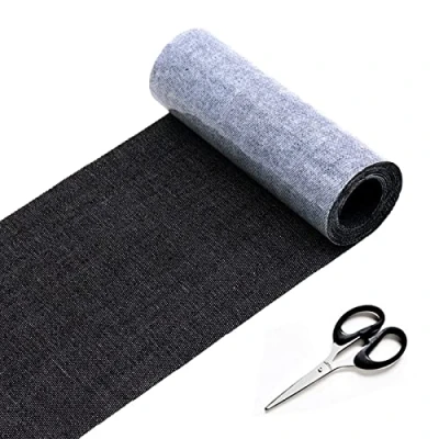 Imagen de Parches Ropa Termoadhesivos, Negros Parche Termoadhesivo Jeans,Tela Calidad Jean Termoadhesivas 10.5X150cm,Parches Vaquero Reparación ​Planchar,para Camiseta Bolsas Pantalon Jeans O DIY Coser