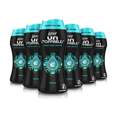 Imagen de Lenor Unstoppables Fresh In Wash Perlas potenciadoras de aroma que dan un toque fresco lavado a lavado, 210 g, paquete 6