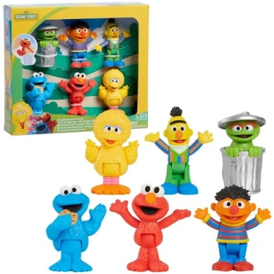 Imagen de Just Play Juego de 6 Figuras Sesame Street Neighborhood Friends; Juguetes para niños a Partir 3 años
