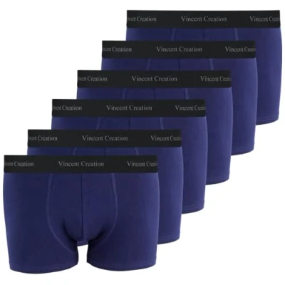 Imagen de Vincent Creation Pack de 6 calzoncillos tipo bóxer, retro para hombre, Marine Pack, XXL