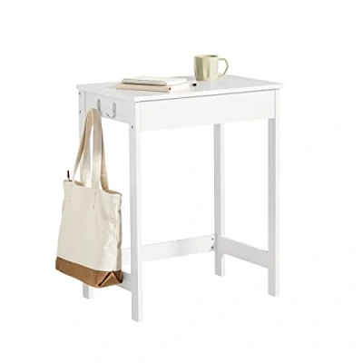 Imagen de SoBuy FWT43 N Escritorio con Un Cajón y 3 Percheros Mesa de Ordenador Estilo Industrial 60x40x77 cm ES