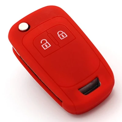 Imagen de Finest Folia Carcasa de silicona para llave coche con 2 botones, color rojo
