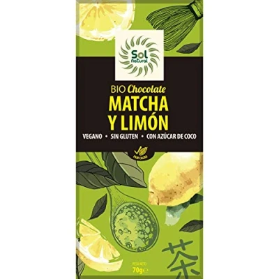 Imagen de Solnatural Tableta Chocolate Te Matcha Y Limon Bio 70 g 300