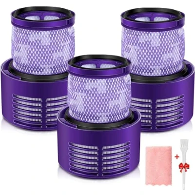 Imagen de morpilot 3PCS Filtros Lavables de Reemplazo Compatible con Dyson Aspiradora V10 Cyclone, Absolute, Animal, Total Clean, SV12, para No. 969082 01