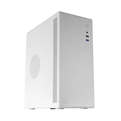 Imagen de Tacens ORUMX500, Caja Minitorre Slim Micro ATX + Fuente de Alimentación SFX 500W, Ultra Compacta, Estructura Acero, Ventilador 80mm, Blanco