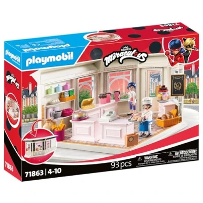 Imagen de PLAYMOBIL Miraculous, Panadería Francesa, Juguetes a Partir de 4 años, Regalo para niños, Fomenta la Creatividad y el Juego rol, recrear Funciones Interactivo