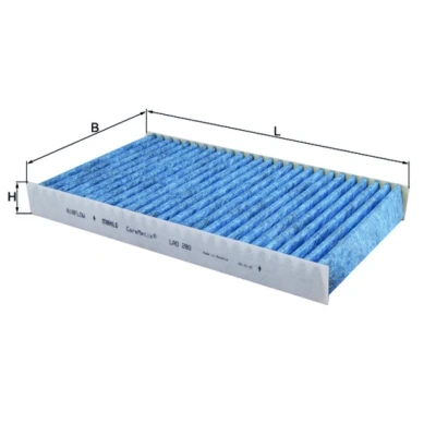 Imagen de MAHLE ORIGINAL LAO 280 Filtro de habitáculo carbón activado, con efecto antialérgico, bactericida 268,0 158 30,0 CareMetix
