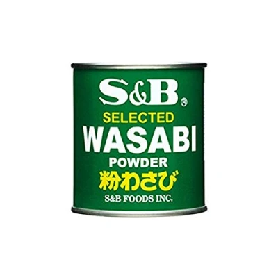 Imagen de S&amp;B Wasabi en Polvo Desecado y Molido, de Wasabi, Condimento para acompañar Sushi o Sasahimi, Elaboración Salsas, 30 g