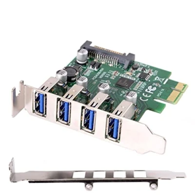 Imagen de Chenyang HUB USB 3.0 PCI a Adaptador de Tarjeta expansión E Express 4 Puertos Perfil bajo