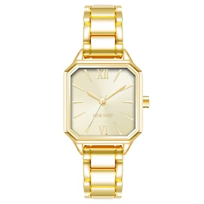 Imagen de Nine West Reloj Analógico para Mujeres de Cuarzo japonés con Correa en Metal NW/2902CHGB