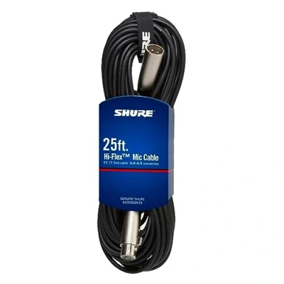 Imagen de Shure C25J Cable Hi Flex de 25 pies con conectores XLR cromados