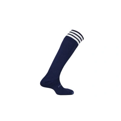 Imagen de Pro Star Mitre Mercury Medias de fútbol Juveniles con 3 Tiras, equipación fútbol, largas Ligeras, Deportivas Transpirables, Talla 36 40, Azul Marino/Blanco
