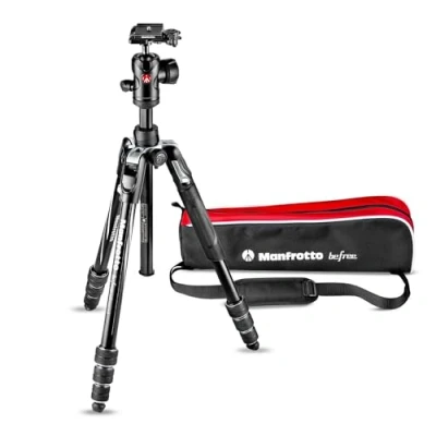 Imagen de Manfrotto Befree Advanced Trípode con Cierre de Rosca, Viaje Cabezal Esférico, Portátil y Compacto, Aluminio para Cámaras DSLR, Reflex, sin Espejo Accesorios