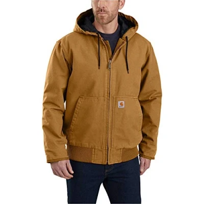 Imagen de Carhartt, Hombre, Chaqueta De Estilo Deportivo, Aislada, En Algodón Lona Con Efecto Desgastado, Ajuste Holgado, Marrón Carhartt®, L