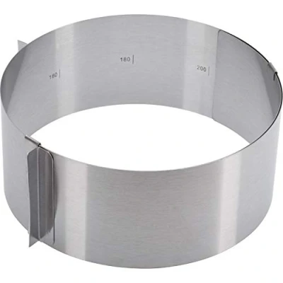 Imagen de Westmark Marco redondo para pasteles, Ø 16 30 cm variable, Acero inoxidable, Plata, 31312260