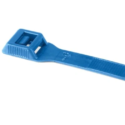 Imagen de HellermannTyton Bridas de Cabeza Plana 400x9 mm, 38.0 116mm Poliamida 6.6 (PA66), Color Azul, Bolsa 100 piezas