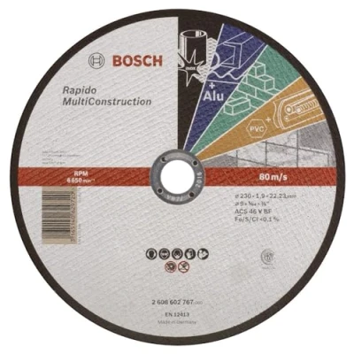 Imagen de Bosch 2 608 602 767 Disco de corte recto Rapido Multi Construction ACS 46 V BF, 230 mm, 1,9 mm (pack 1)