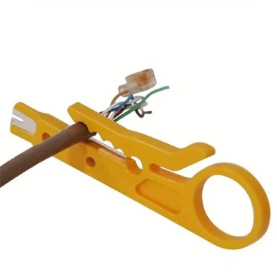 Imagen de CABLEPELADO Pelacable Insertadora Krone, Pelador de Alambre, Pelacables bolsillo, cable red, Herramienta IDC, RJ45/ 110 Apto para red UTP y telefonico.