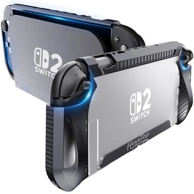 Imagen de HEYSTOP Carcasa Protectora para Nintendo Switch 2, de TPU Dockable Compatible con Consola 2 y Joycon Grip Tapa Joystick