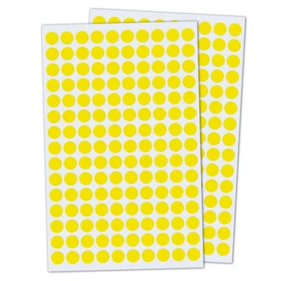 Imagen de Pack de 3000, 1cm Gomets Colores Pegatinas Redondo Adhesivos Amarillo