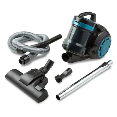 Imagen de MEDION Aspiradora ciclónica de 800 vatios Potencia, contenedor Polvo 2 litros Capacidad, Radio Trabajo 5m, Filtro EPA Lavable E12, MD 19407, Azul